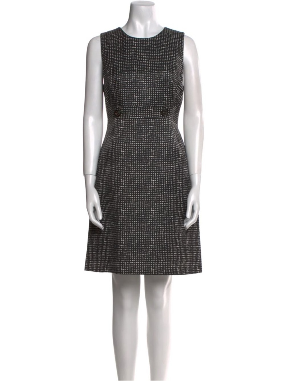 Tory Burch Houndstooth Print Sleeveless Shift Dress Size 2